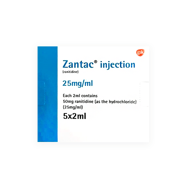 Zantac Injection 25Mg Ml 2Ml 5 Ampoule