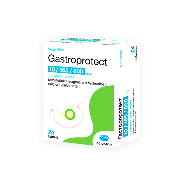 Gastroprotect 10 165 800Mg 24 Tablet