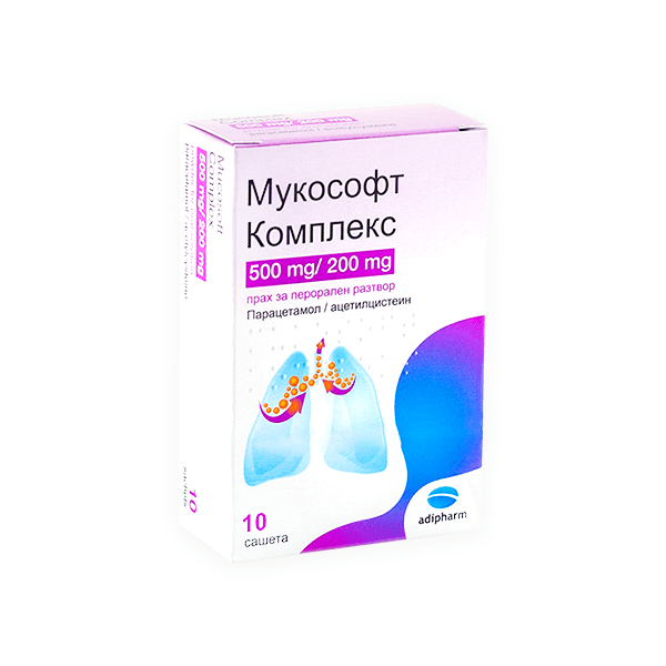 Mucosoft Complex 500 200Mg 10 Sachet