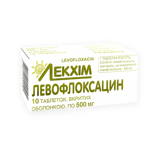 Levofloxacin 500Mg 10 Tablet Lekhim