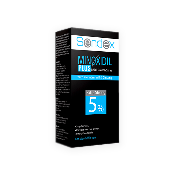 Sendex Minoxidil Plus Spray 5 Extra Strong 75Ml