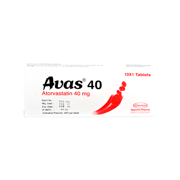 Avas 40Mg 30 Tablet