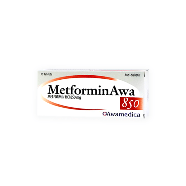 Metformin Awa 850Mg 30 Tablet